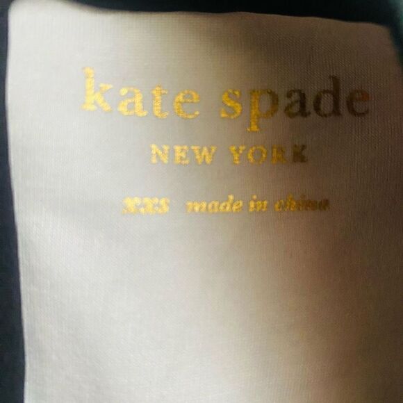 Kate Spade Long Bell Sleeve Floral Print Mini Dress Black Stretchy XXS Zip AG23 - Picture 3 of 13